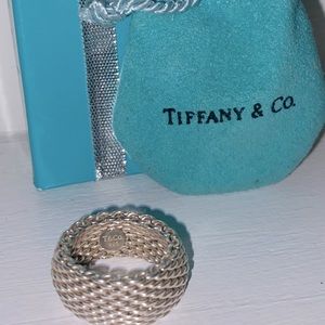 RARE FIND TIFFANY SOMERSET MESH RING SIZE 6